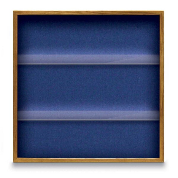 Outdoor Enclosed Combo Board, 48"x36", Satin Frame/Black Porc & Forbo
